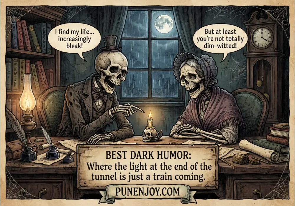 Best Dark Humor-Themed Wordplay Jokes