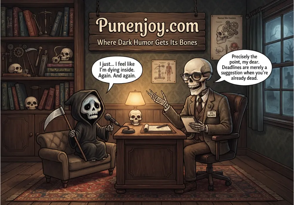 Clever Dark Humor Puns for Instagram