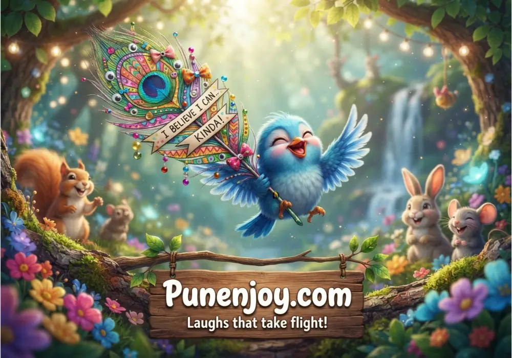 Funny Feather Puns Captions