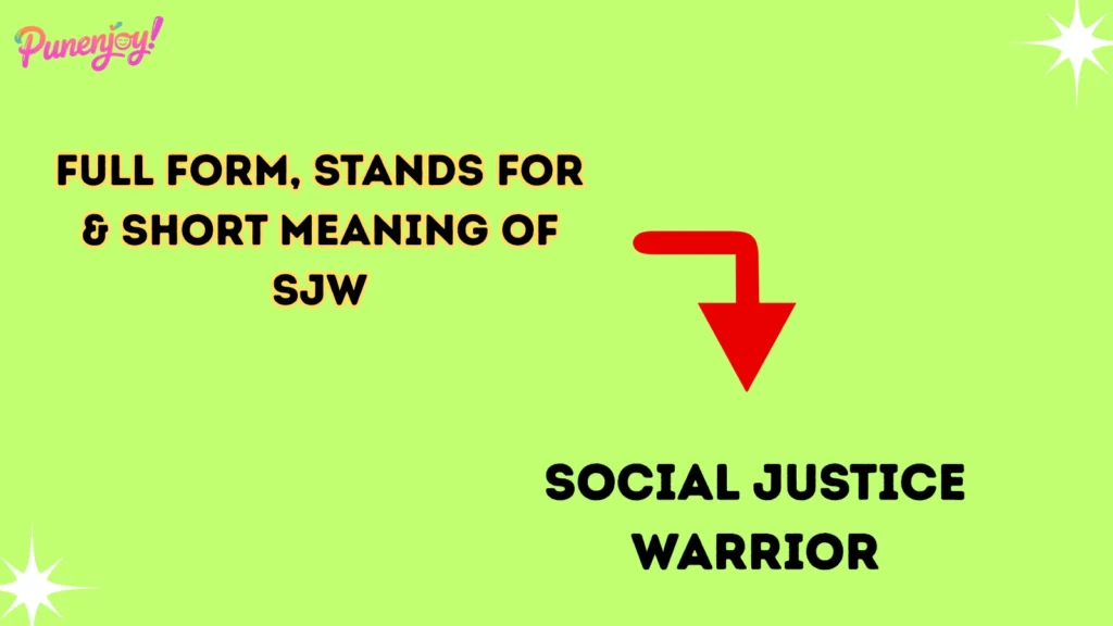 Full Form, Stands For & Short Meaning of SJW