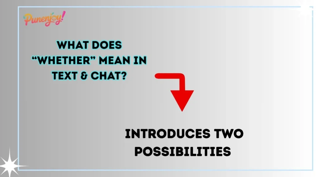 What Does “Whether” Mean in Text & Chat?