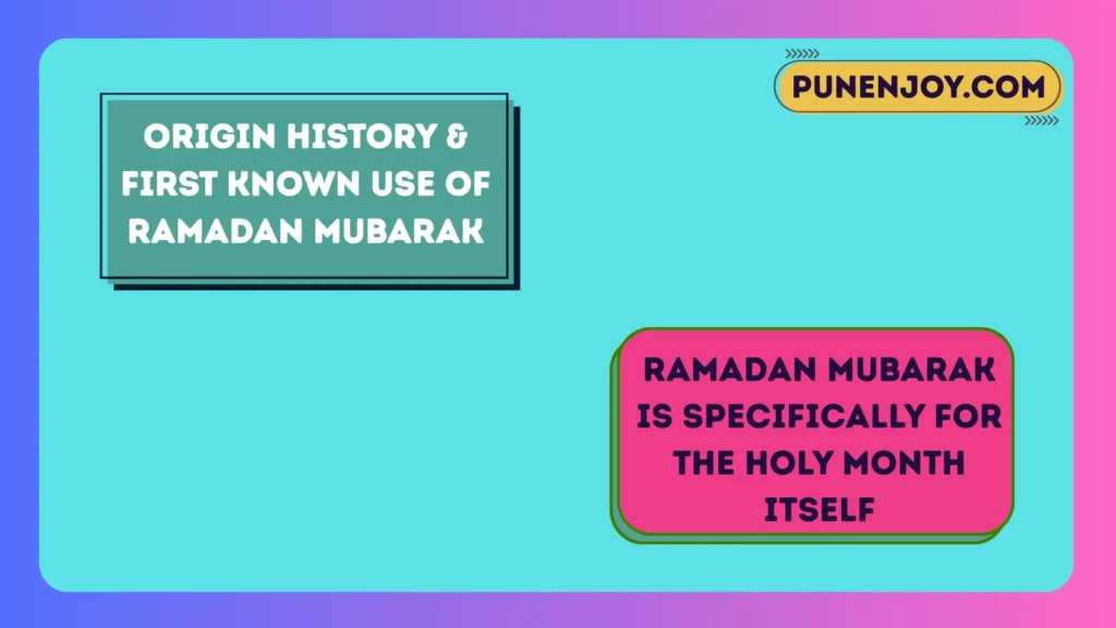 Origin History & First Known Use of Ramadan Mubarak