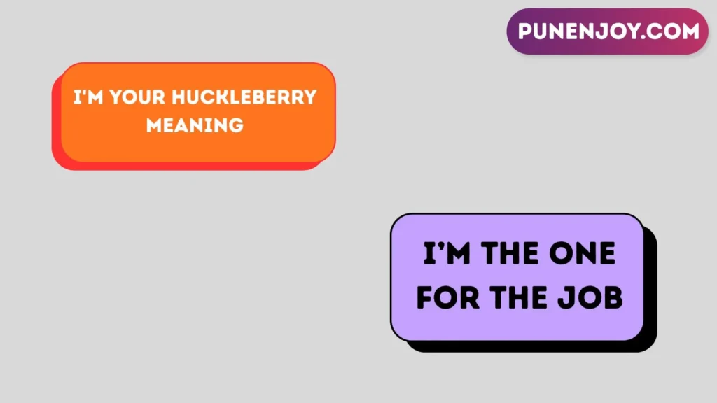 i'm your huckleberry meaning