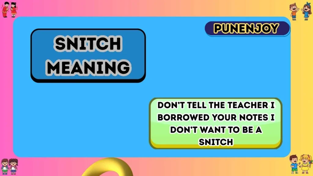 snitch meaning