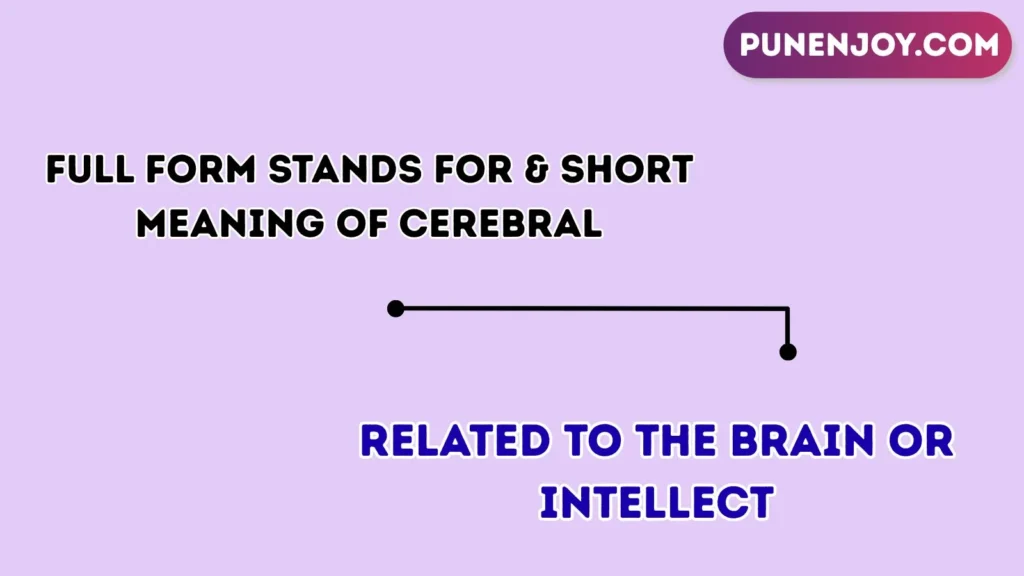 Full Form Stands For & Short Meaning of “Cerebral”