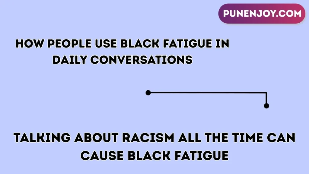How People Use Black Fatigue in Daily Conversations
