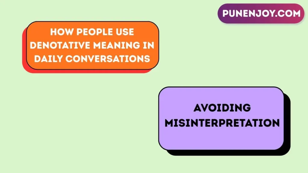 How People Use Denotative Meaning in Daily Conversations