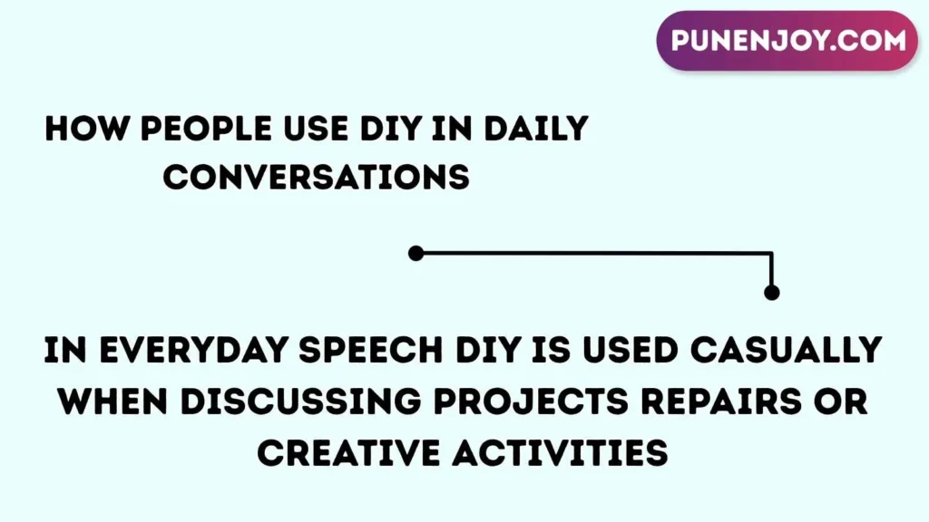How People Use DIY in Daily Conversations
