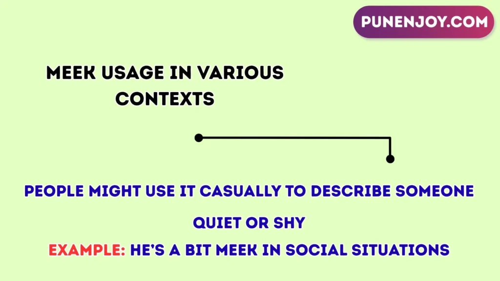 meek Usage in Various Contexts