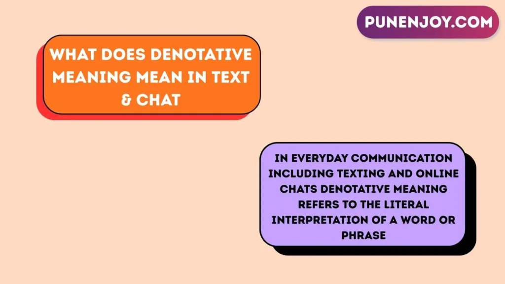 What Does Denotative Meaning Mean in Text & Chat