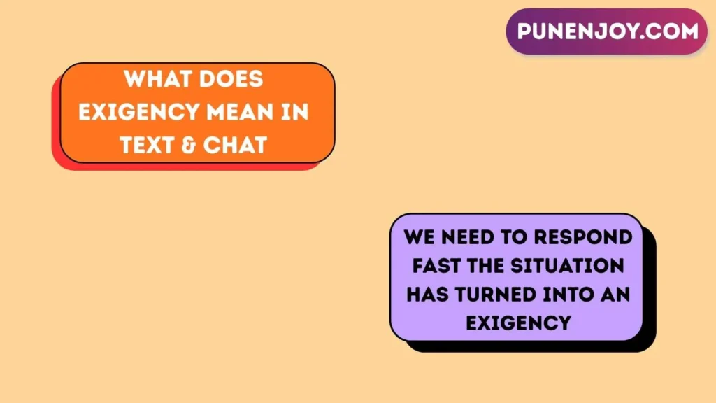 What Does Exigency Mean in Text & Chat