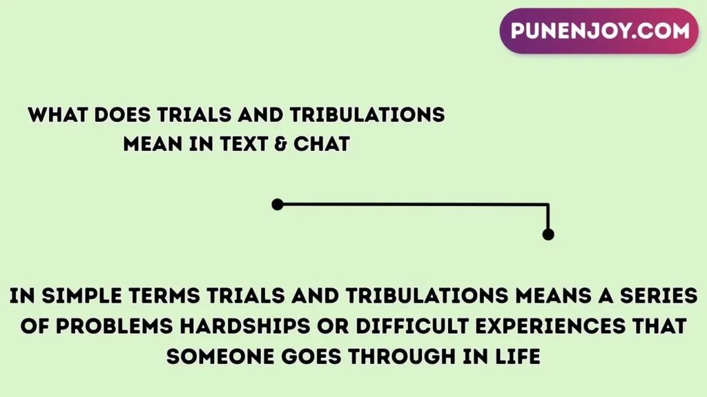 What Does Trials and Tribulations Mean in Text & Chat