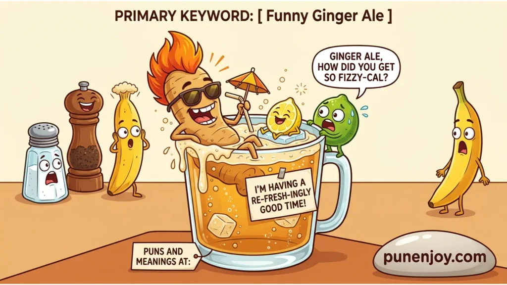 Funny Ginger Ale Puns Captions