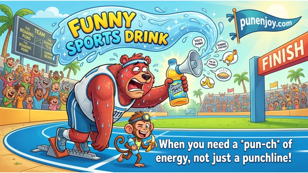 Funny Sports Drink Puns Captions